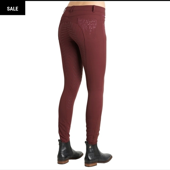 Montar Layla Equestrian Breeches High Rise Riding Horse Pants Size 12 - Picture 2 of 16
